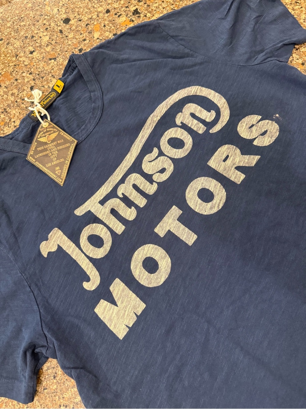 Johnson Motors “38” vintage slub moto tee. NWT - Picture 2 of 5